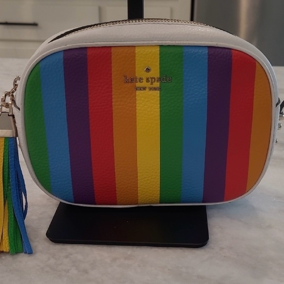 kate spade Handbags - Kate Spade Rainbow Stripe Crossbody Bag